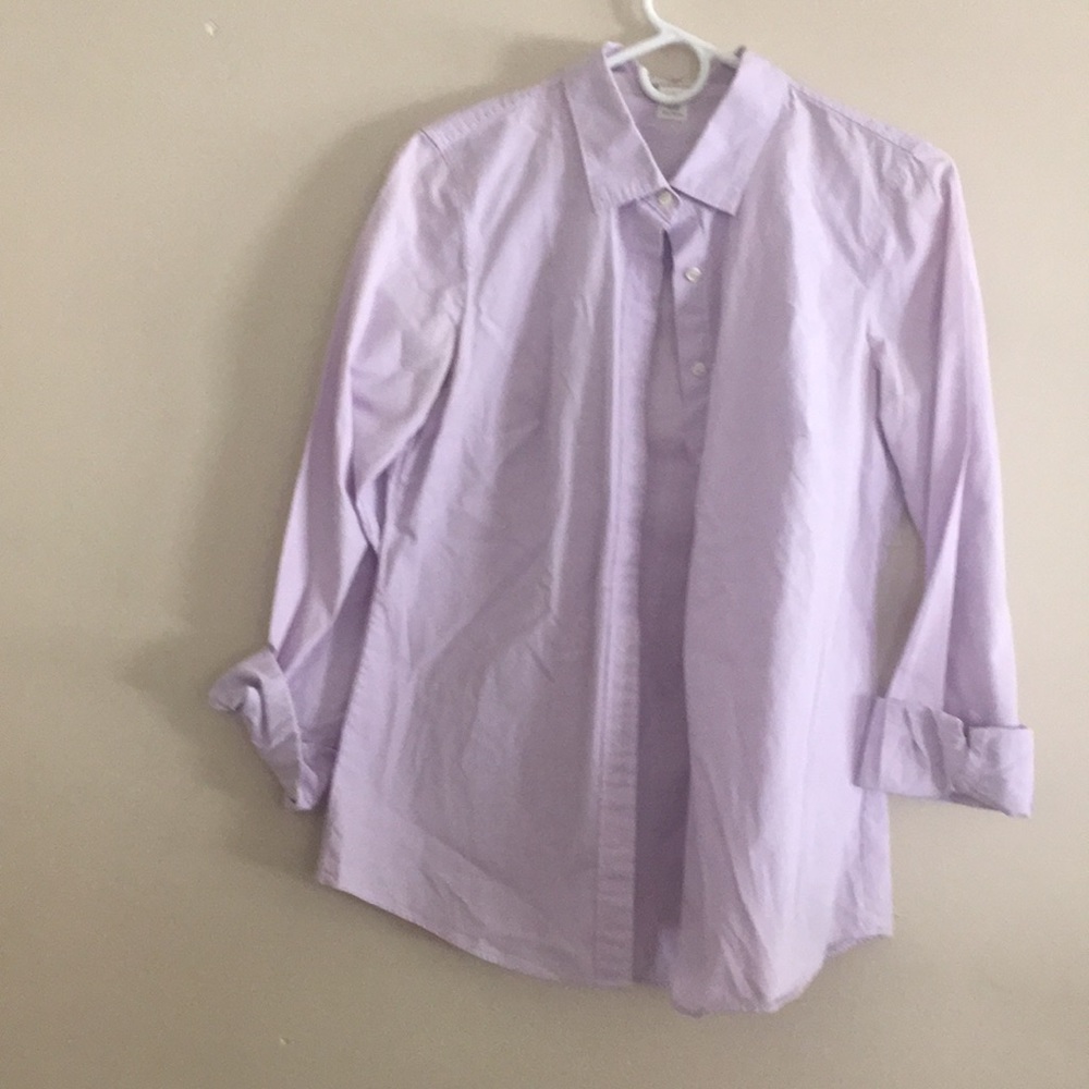 J Crew Haberdashery purple checked top
